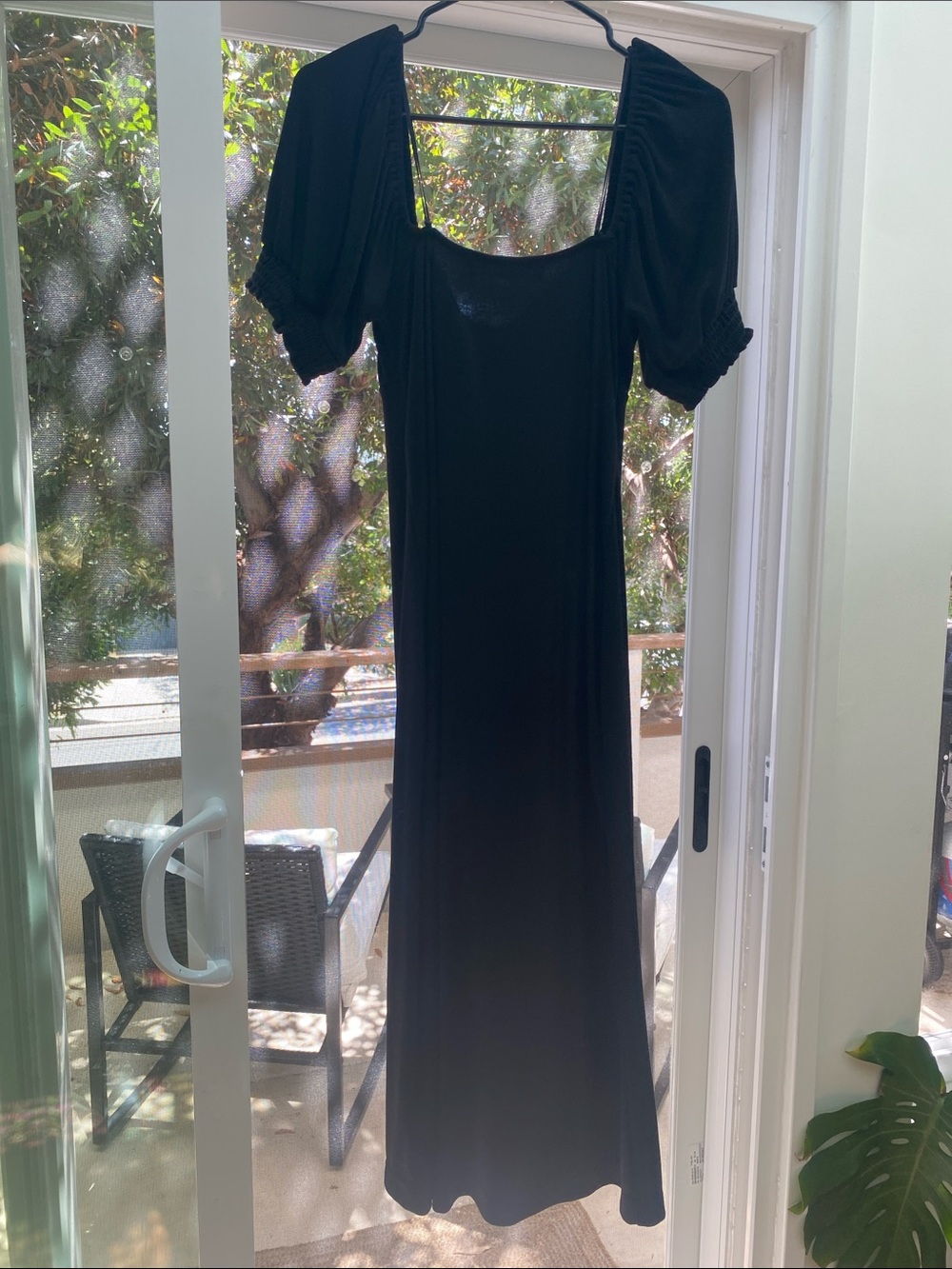 Free People Black Midi Dress with Sweetheart Neckline - Picture 7 of 7